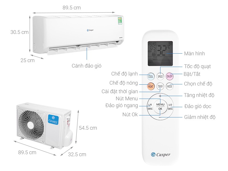 Máy lạnh Casper Inverter 2 HP GC-18IS32 