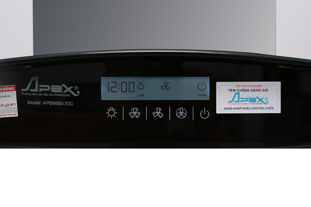 Máy hút mùi áp tường Apex APB6680-70C 